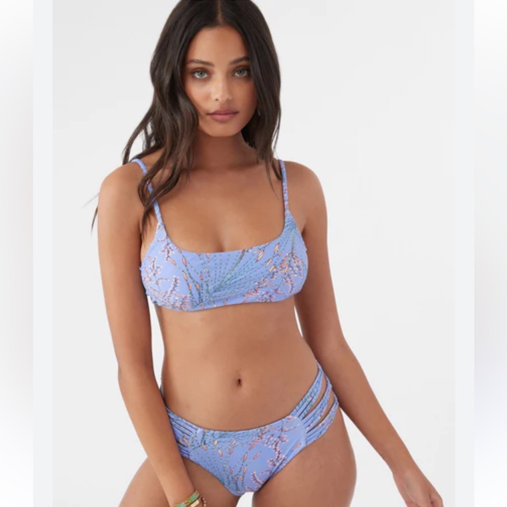 O’Neill PRISM SURFSIDE BRALETTE TOP Floral Blue Bikini Top XL